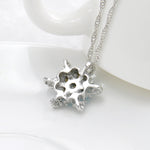 Fascino vintage cristallo fiocco di neve zircone fiore argento collane pendenti gioielli regalo per le donne