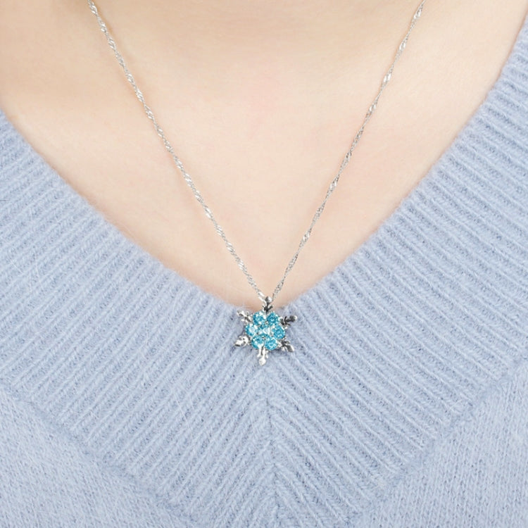 Fascino vintage cristallo fiocco di neve zircone fiore argento collane pendenti gioielli regalo per le donne