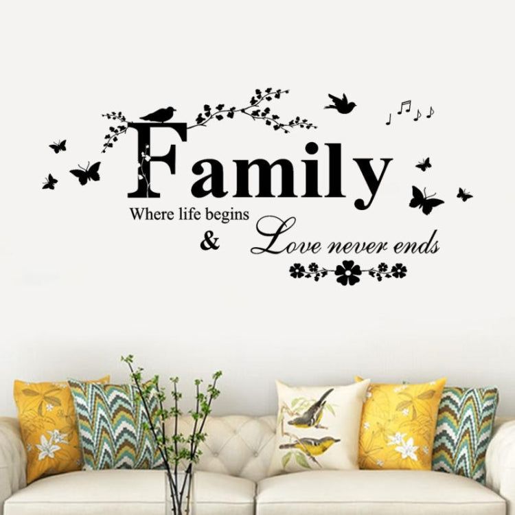 Famiglia inglese lettera creativa soggiorno portico decorazione sfondo adesivi murali, Family English Letter