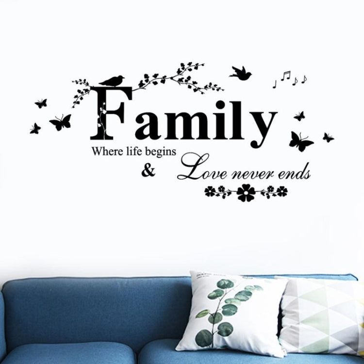 Famiglia inglese lettera creativa soggiorno portico decorazione sfondo adesivi murali, Family English Letter