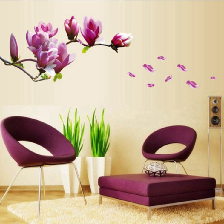Decalcomanie creative in PVC Magnolia Carta da parati rimovibile Decorazione domestica di arte fai da te, Magnolia
