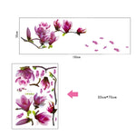 Decalcomanie creative in PVC Magnolia Carta da parati rimovibile Decorazione domestica di arte fai da te, Magnolia
