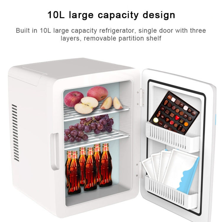 Mini frigorifero da 10 litri per camper, piccolo frigorifero per dormitorio a doppio uso, presa CN, 10L Mini Refrigerator