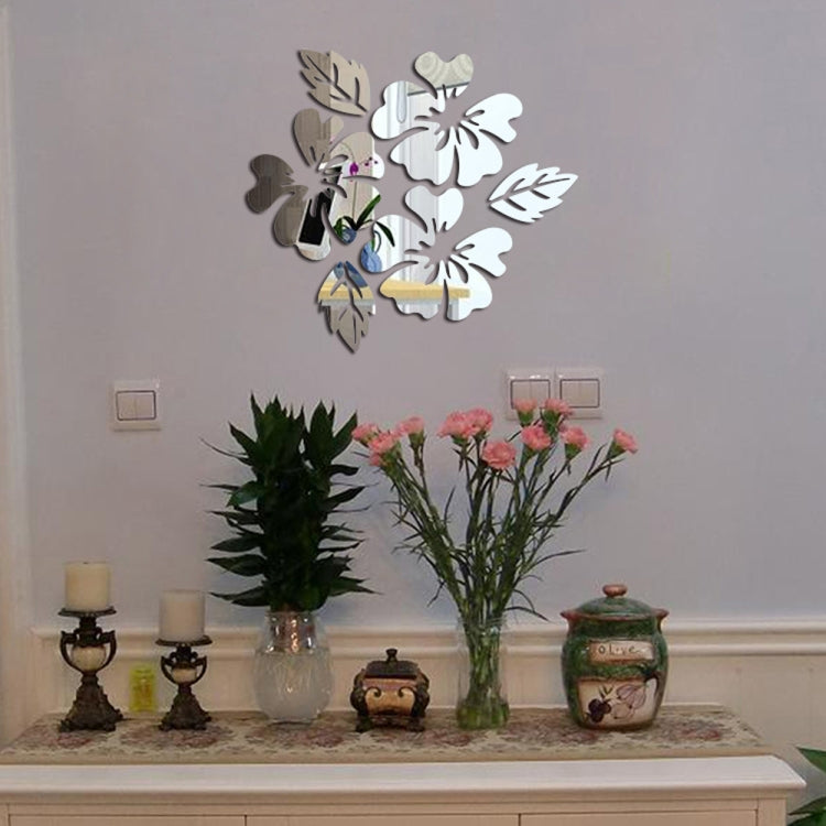 2 set adesivo da parete con motivo floreale decorazioni per la casa adesivo da parete 3D arte adesivi murali specchio fai da te decorazione del soggiorno