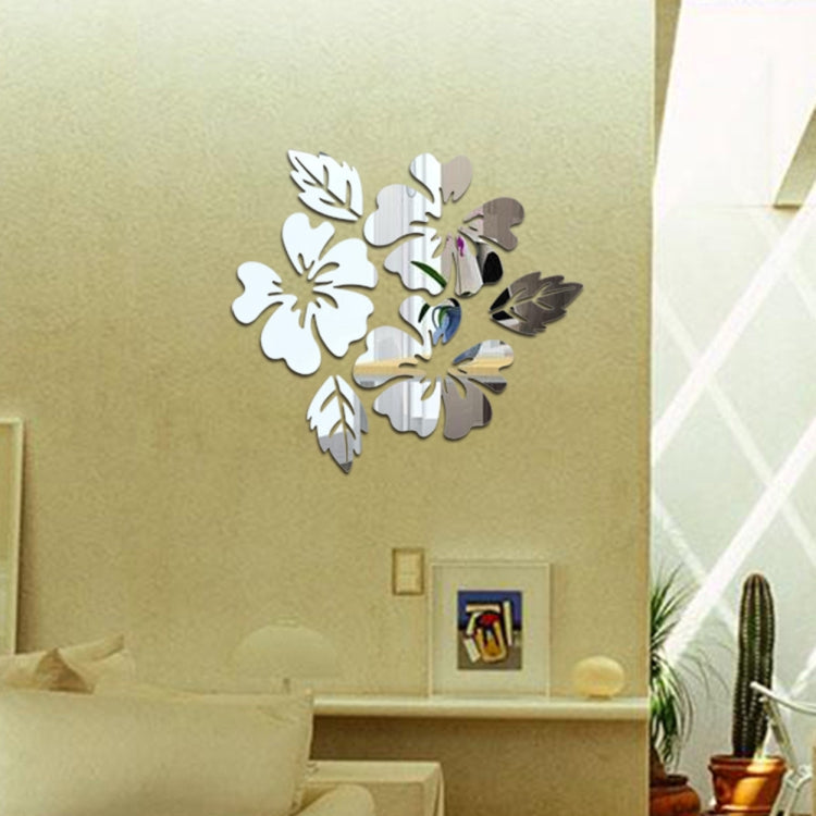 2 set adesivo da parete con motivo floreale decorazioni per la casa adesivo da parete 3D arte adesivi murali specchio fai da te decorazione del soggiorno