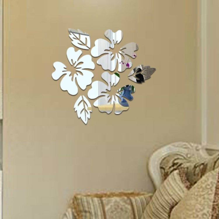 2 set adesivo da parete con motivo floreale decorazioni per la casa adesivo da parete 3D arte adesivi murali specchio fai da te decorazione del soggiorno