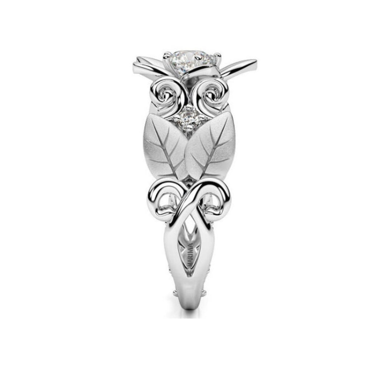 Anello nuziale da donna alla moda con rosa e diamante, 6, 7, 8, 9, 10
