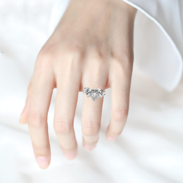 Anello nuziale da donna alla moda con rosa e diamante, 6, 7, 8, 9, 10