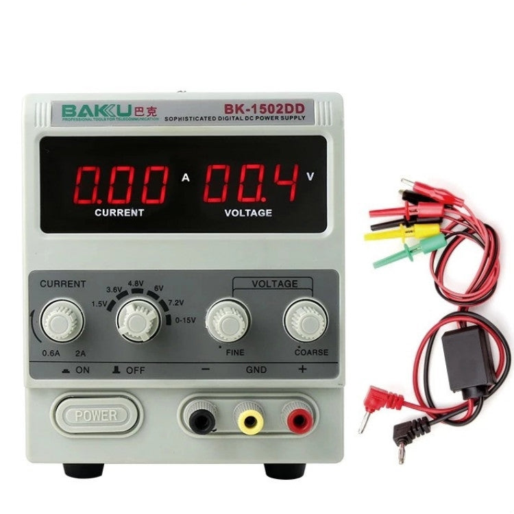 BAKU BK-1502DD Alimentatore DC regolato Amperometro DC Laptop Riparazione telefoni cellulari Display digitale, 220V EU Plug, 110V US Plug