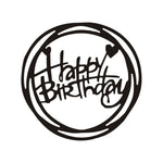 Stampo rotondo per coltello di buon compleanno, clip fai da te, album, biglietti d'auguri, creazione di stencil, Round Happy Birthday Shape