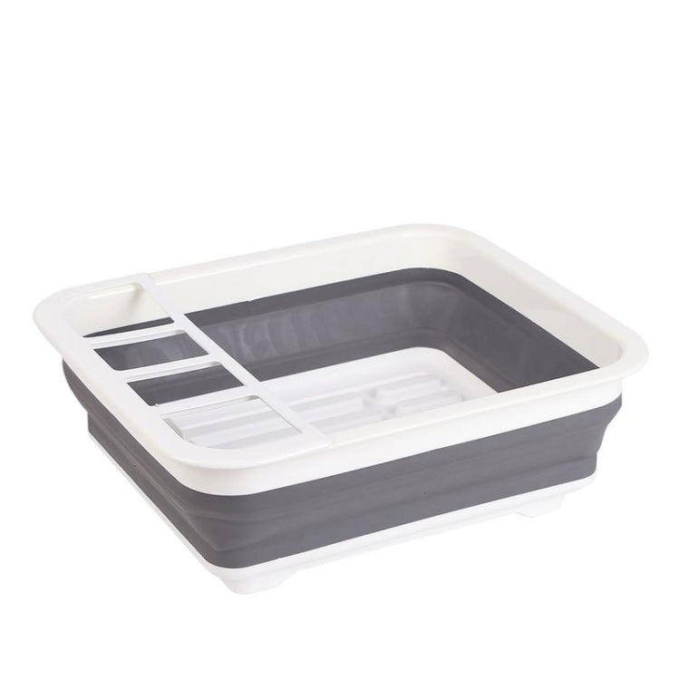 Scolapiatti pieghevole grigio per lavello 37x32x6 cm