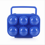 Custodia per scatola di immagazzinaggio per uova in contenitore di plastica per 6 uova con manico portatile da 2 pezzi, 6 Eggs Green, 6 Eggs Orange, 6 Eggs Blue