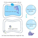 3 pezzi di cuscino gonfiabile per giochi d'acqua per acquario per bambini, tappetino per giocattolo prostrato, Light Blue 66*50cm, White 60*50cm, Blue 60*50cm