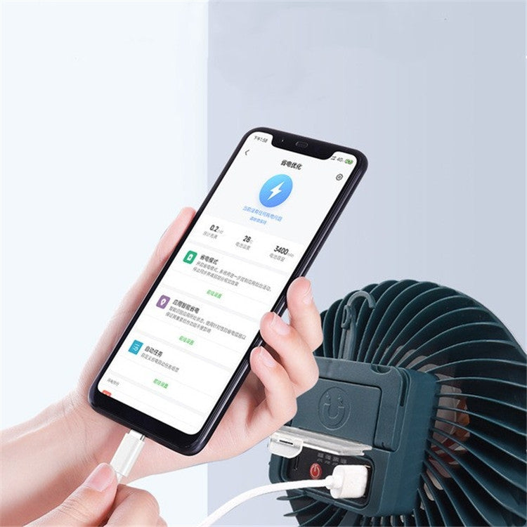 Lampada ventilatore ricaricabile USB per campeggio