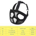 Maschera per la copertura della bocca del Bulldog per animali domestici Forniture per animali domestici, versione con copertura in rete completa, XXS, XS, S, M, L