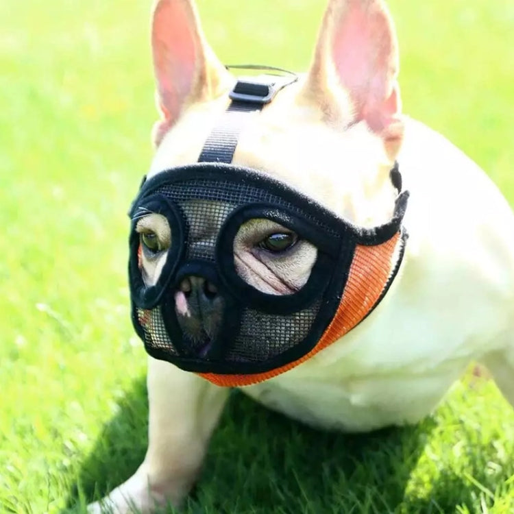Maschera per la copertura della bocca del Bulldog per animali domestici Forniture per animali domestici, versione con copertura in rete completa, XXS, XS, S, M, L