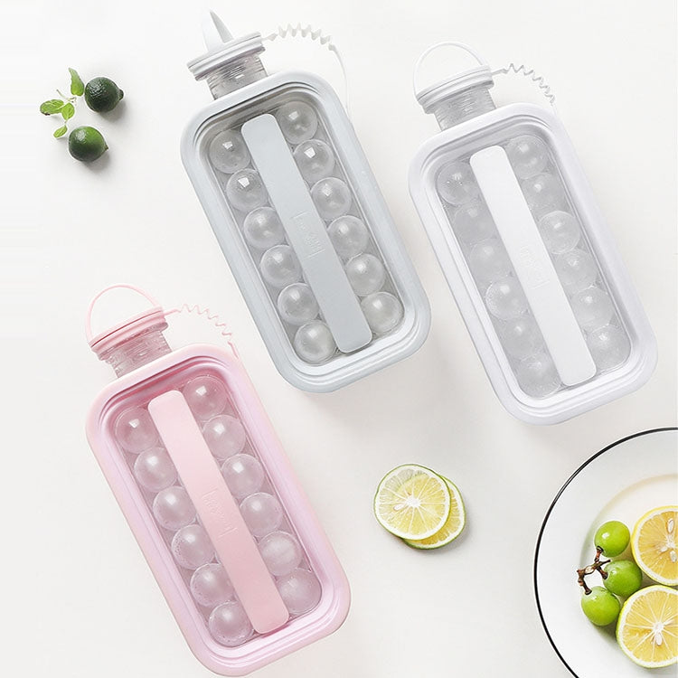 Vaschetta per ghiaccio 2 in 1 con 17 griglie + set bollitore per ghiaccio con coperchio, 17 Grid