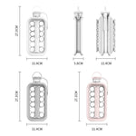 Vaschetta per ghiaccio 2 in 1 con 17 griglie + set bollitore per ghiaccio con coperchio, 17 Grid