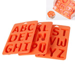 Set di vassoi per ghiaccio in silicone con cubetti di ghiaccio con lettere A-Z 3 in 1, 3 in 1 LetterShalpe(Yellow), 3 in 1 LetterShalpe(Orange)