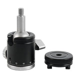 BEXIN K-19 Supporto per treppiede con testa a sfera per scarpa fredda multifunzionale in lega di alluminio, K-19