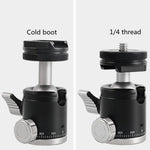 BEXIN K-19 Supporto per treppiede con testa a sfera per scarpa fredda multifunzionale in lega di alluminio, K-19