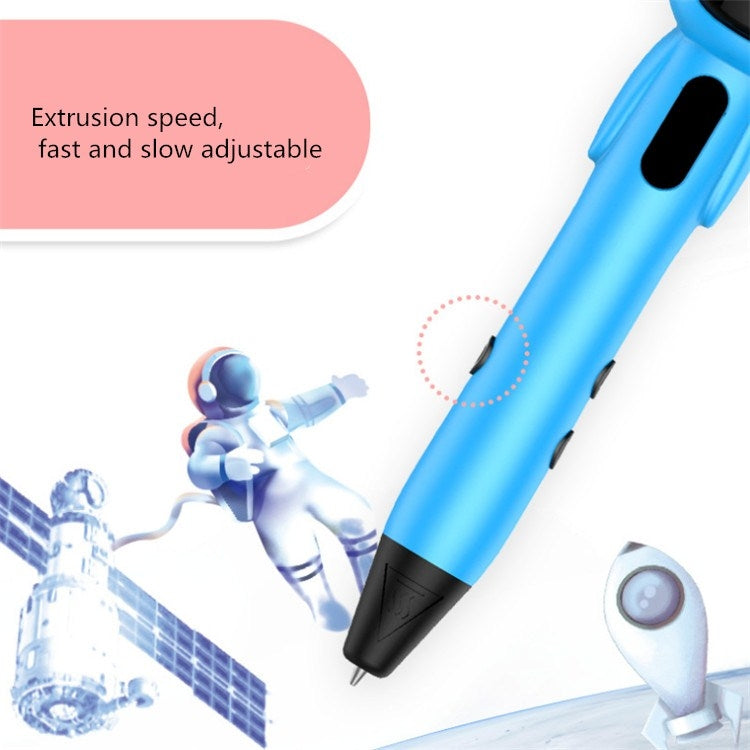 Penna per stampa 3D astronauta Pennello 3D per bambini stereo wireless intelligente a bassa temperatura, 500 mAH, 1000 mAH