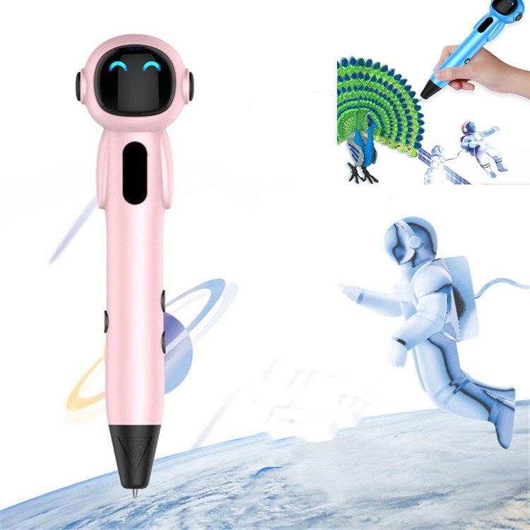 Penna per stampa 3D astronauta Pennello 3D per bambini stereo wireless intelligente a bassa temperatura, 500 mAH, 1000 mAH