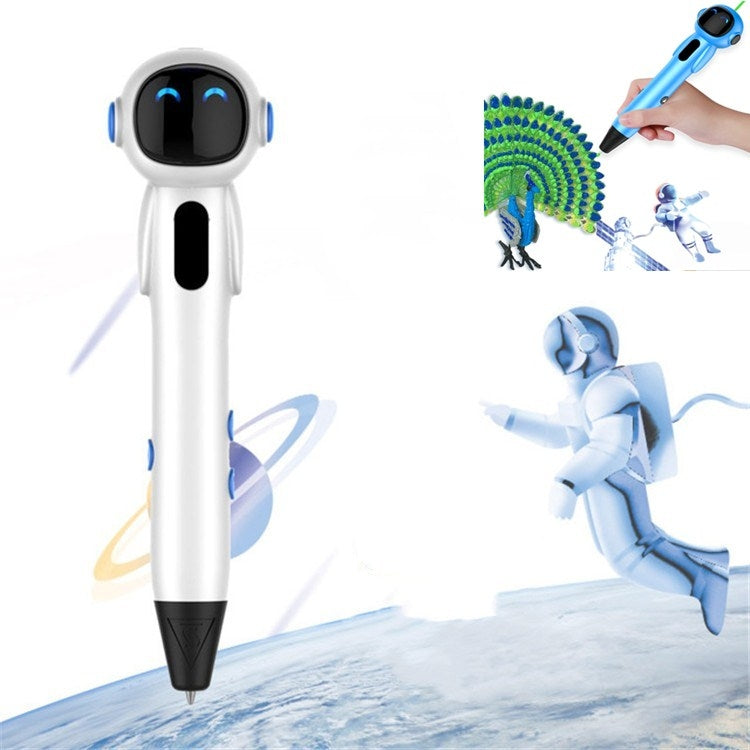 Penna per stampa 3D astronauta Pennello 3D per bambini stereo wireless intelligente a bassa temperatura, 500 mAH, 1000 mAH