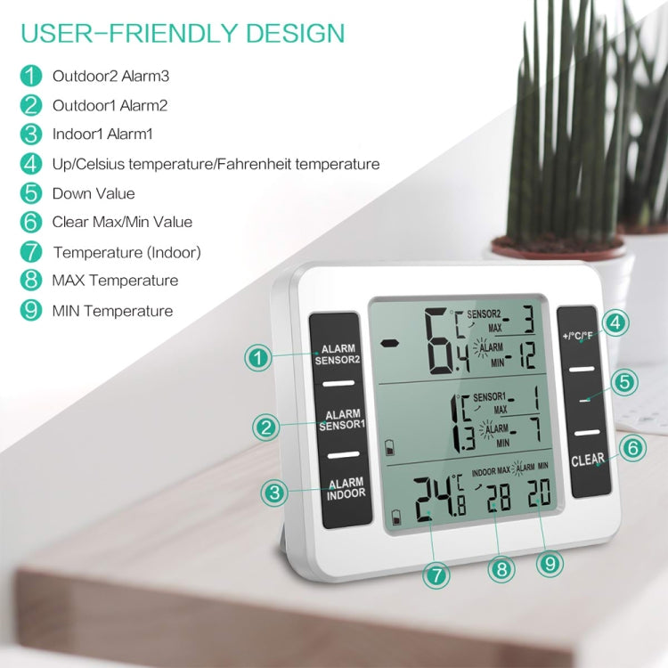 Termometro da frigorifero wireless domestico, Refrigerator Thermometer