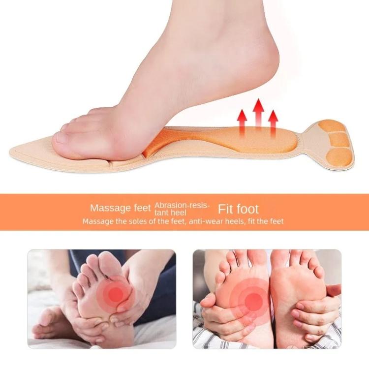 2 paia di inserti imbottiti 8D sul tallone posteriori antiscivolo traspiranti per soletta per scarpe con tacco alto