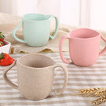 Tazza per latte antiscottatura per bambini in fibra di grano, Anti-Scalding Milk Cup