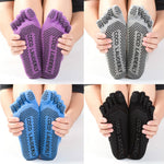 Calzini da yoga antiscivolo in tinta unita assorbenti del sudore Calzini con dita divise per donna, Socks Black, Socks Gray, Socks Purple, Socks Watermelon Red, Socks Blue, Socks Open Toe Black, Socks Open Toe Blue, Socks Open Toe Purple               ...