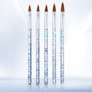 3 pezzi di pennello per nail art in cristallo, gel UV, per costruire pittura, penna a punteggiatura, suggerimenti per intaglio, strumenti per salone di manicure