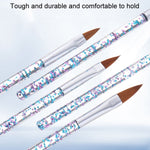 Set 3 pennelli nail art per gel UV e pittura unghie