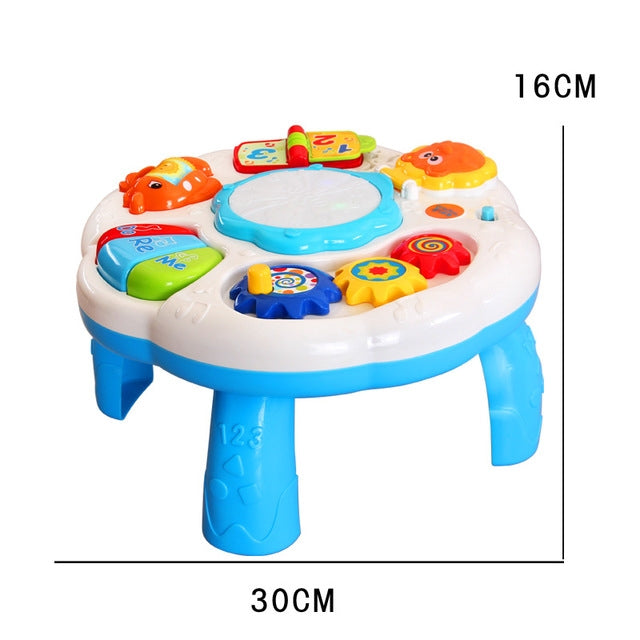 Tamburi a mano con illuminazione multifunzione, giocattoli musicali elettrici per bambini