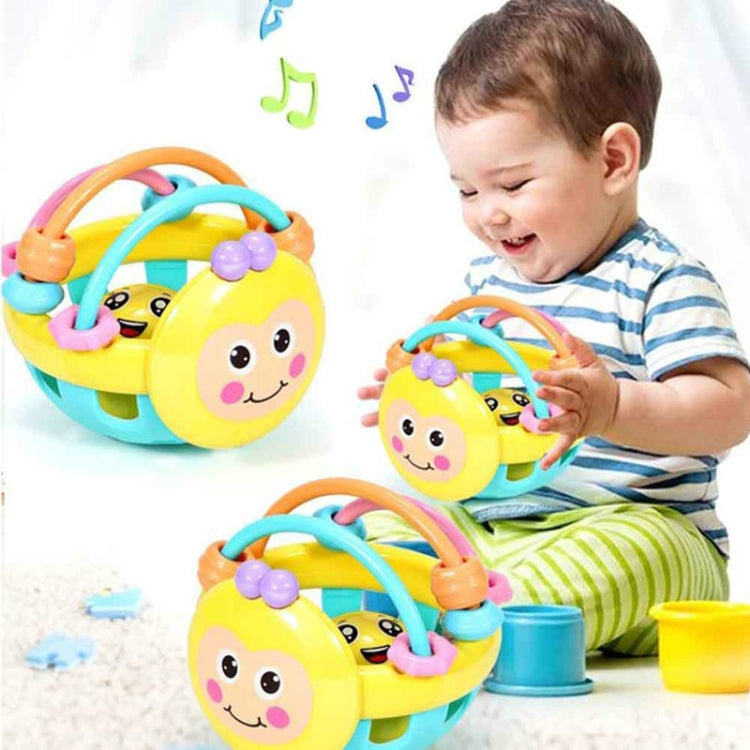 Giocattolo educativo precoce con manubri a sonaglino a mano con ape in cartone animato in gomma morbida per giocattolo per bambini con campanello a mano per bambini, Bee Dumbbell