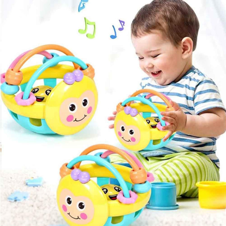 Giocattolo educativo precoce con manubri a sonaglino a mano con ape in cartone animato in gomma morbida per giocattolo per bambini con campanello a mano per bambini, Bee Dumbbell