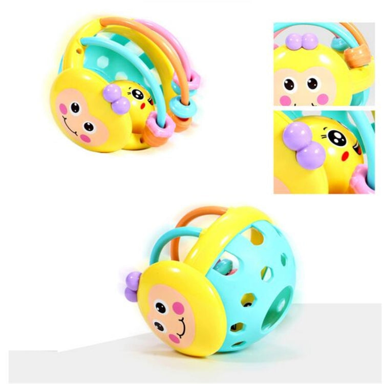 Giocattolo educativo precoce con manubri a sonaglino a mano con ape in cartone animato in gomma morbida per giocattolo per bambini con campanello a mano per bambini, Bee Dumbbell