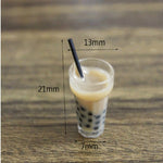 3 pezzi in miniatura giocattolo alimentare modello scena mini simulazione tè al latte perlato
