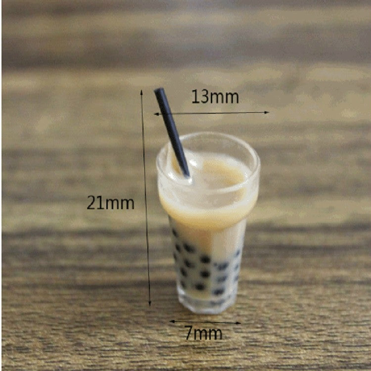 3 pezzi in miniatura giocattolo alimentare modello scena mini simulazione tè al latte perlato