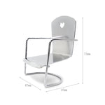 Modello di sedia in ferro in miniatura per casa delle bambole in scala 1:12 da 3 pezzi, Iron Chair