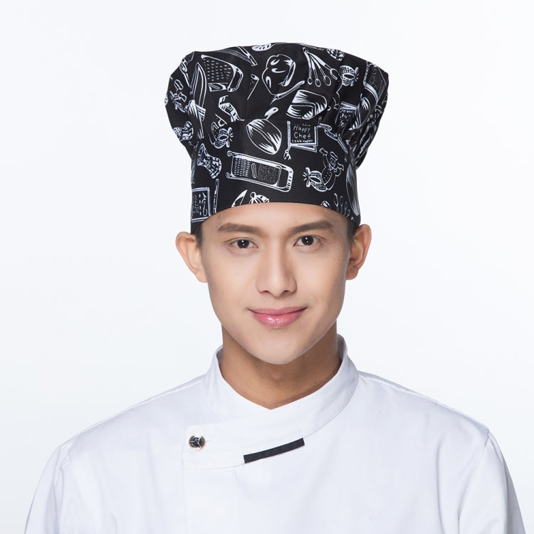 Cappello da chef della caffetteria dell'hotel Cappello con stampa anti-fouling selvaggia, One Size