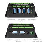 HUB USB Waveshare 23929, estensione di 4 porte USB 3.2, doppi host commutabili, protezioni multiple, 23929