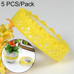 Set 5 nastri adesivi in pizzo di cotone bianco 18x2 m
