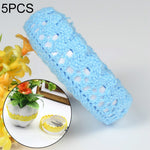 5 pezzi di tessuto di pizzo di cotone bianco all'uncinetto nastro di nastro adesivo in maglia adesivo decorazione artigianale forniture di cancelleria
