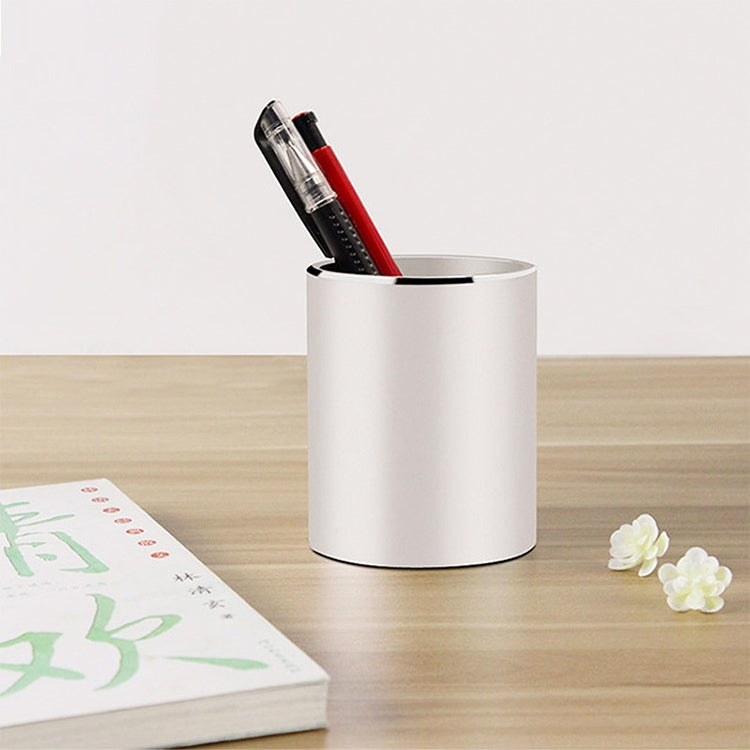 Regalo di cancelleria per organizer per contenitori portapenne da scrivania rotondo in alluminio