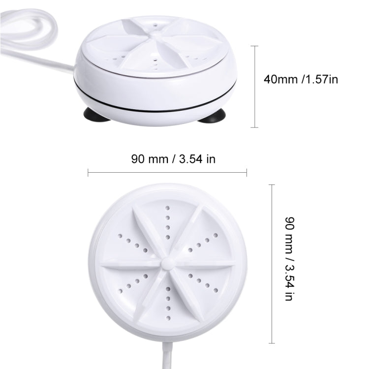 Mini lavatrice portatile a turbina ad ultrasuoni per vestiti, mini lavatrice con cavo USB, comoda per i viaggi, 3 in 1, 2 in 1