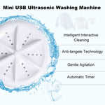 Mini lavatrice portatile a turbina ad ultrasuoni per vestiti, mini lavatrice con cavo USB, comoda per i viaggi, 3 in 1, 2 in 1