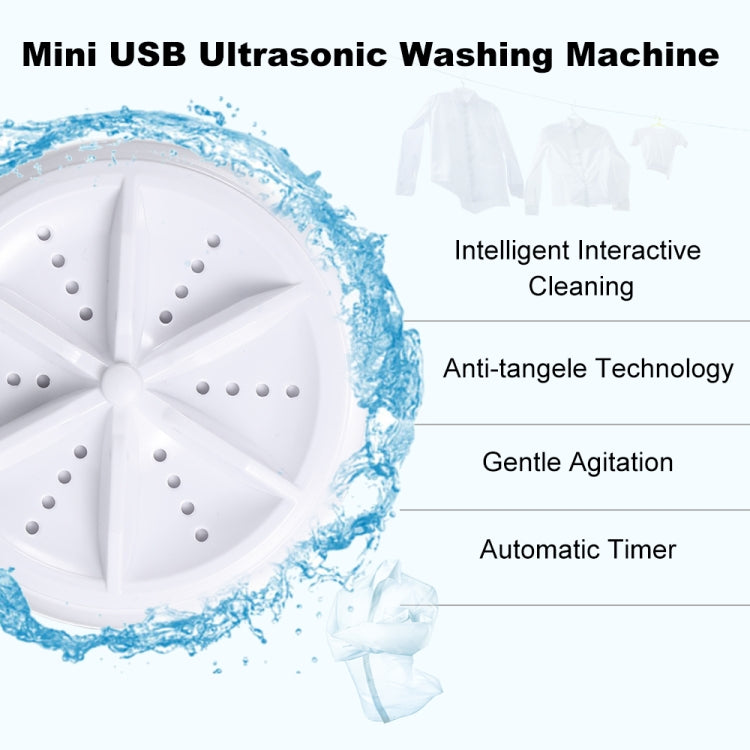 Mini lavatrice portatile a turbina ad ultrasuoni per vestiti, mini lavatrice con cavo USB, comoda per i viaggi, 3 in 1, 2 in 1