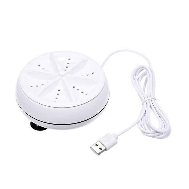 Mini lavatrice portatile a turbina ad ultrasuoni per vestiti, mini lavatrice con cavo USB, comoda per i viaggi, 3 in 1, 2 in 1